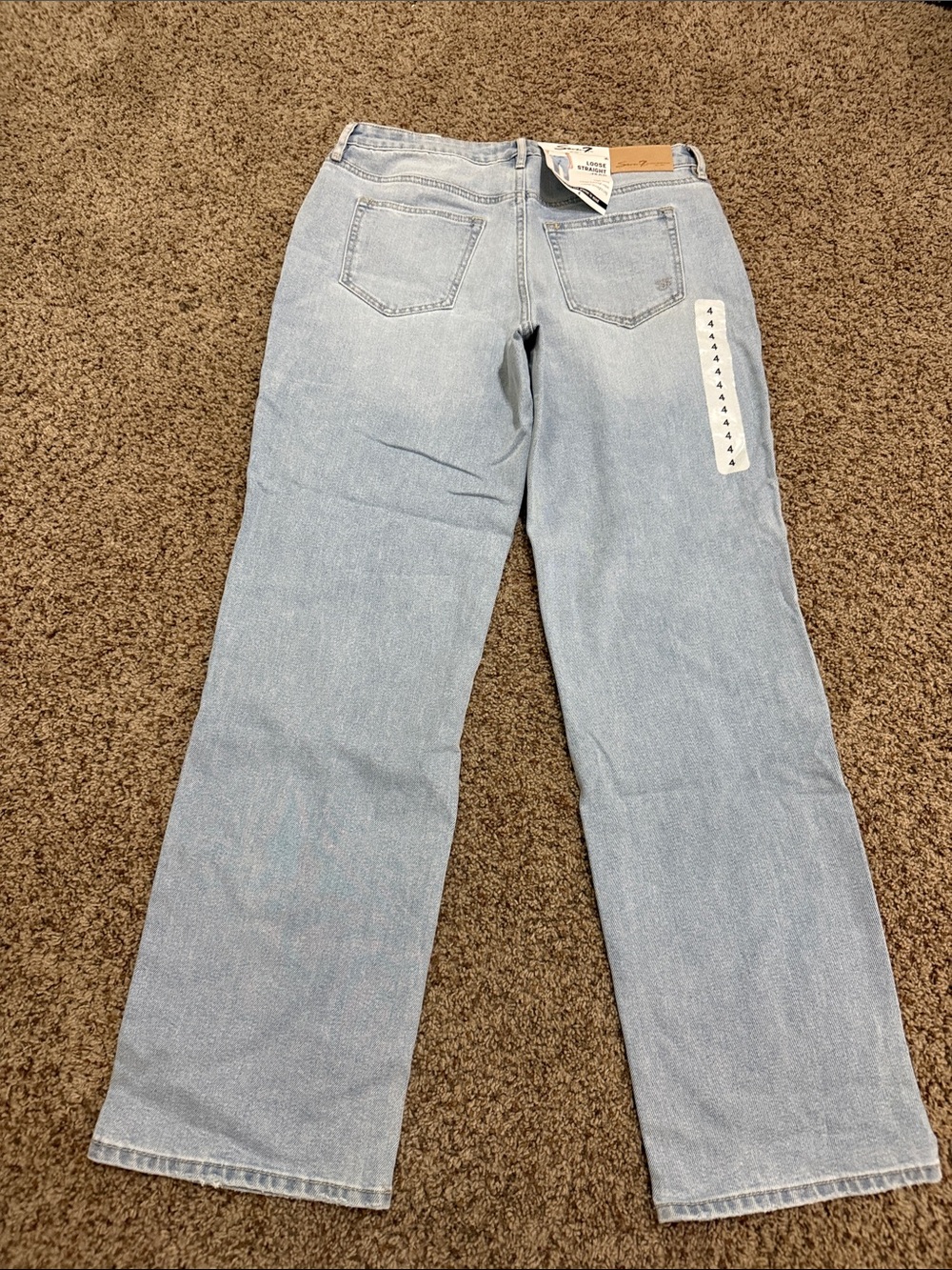NWT Seven7 Light Wash Wide Leg Jeans Sz 4